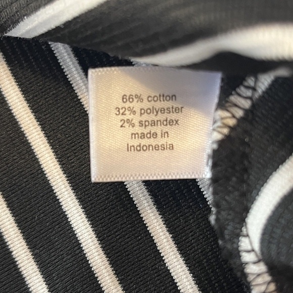 Lane Bryant Cold Shoulder Dress | Size 18/20 | Black White Striped 3/4‎ Sleeve - Picture 6 of 11